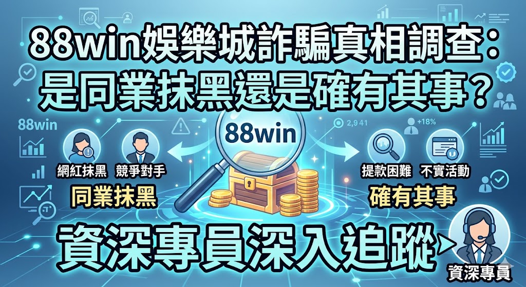 88win娛樂城詐騙真相調查：是同業抹黑還是確有其事？資深專員深入追蹤