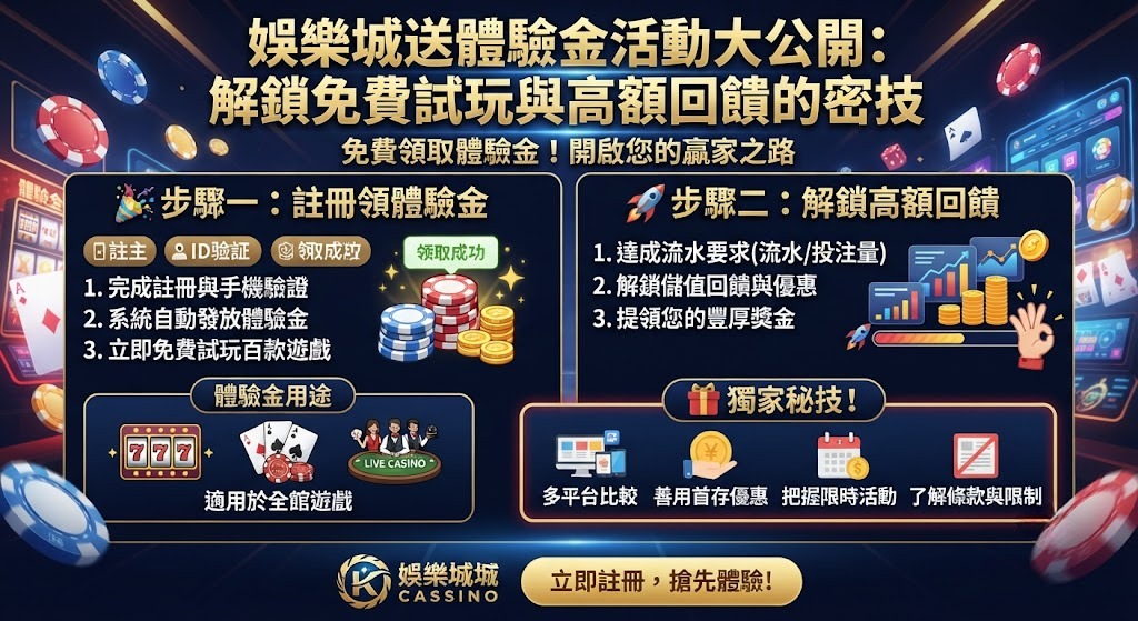 立即解鎖免費試玩金,搶先掌握高額回饋密技! 立即解鎖免費試玩金,搶先掌握高額回饋密技!